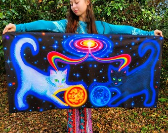Cosmic Kitty Art - Etsy