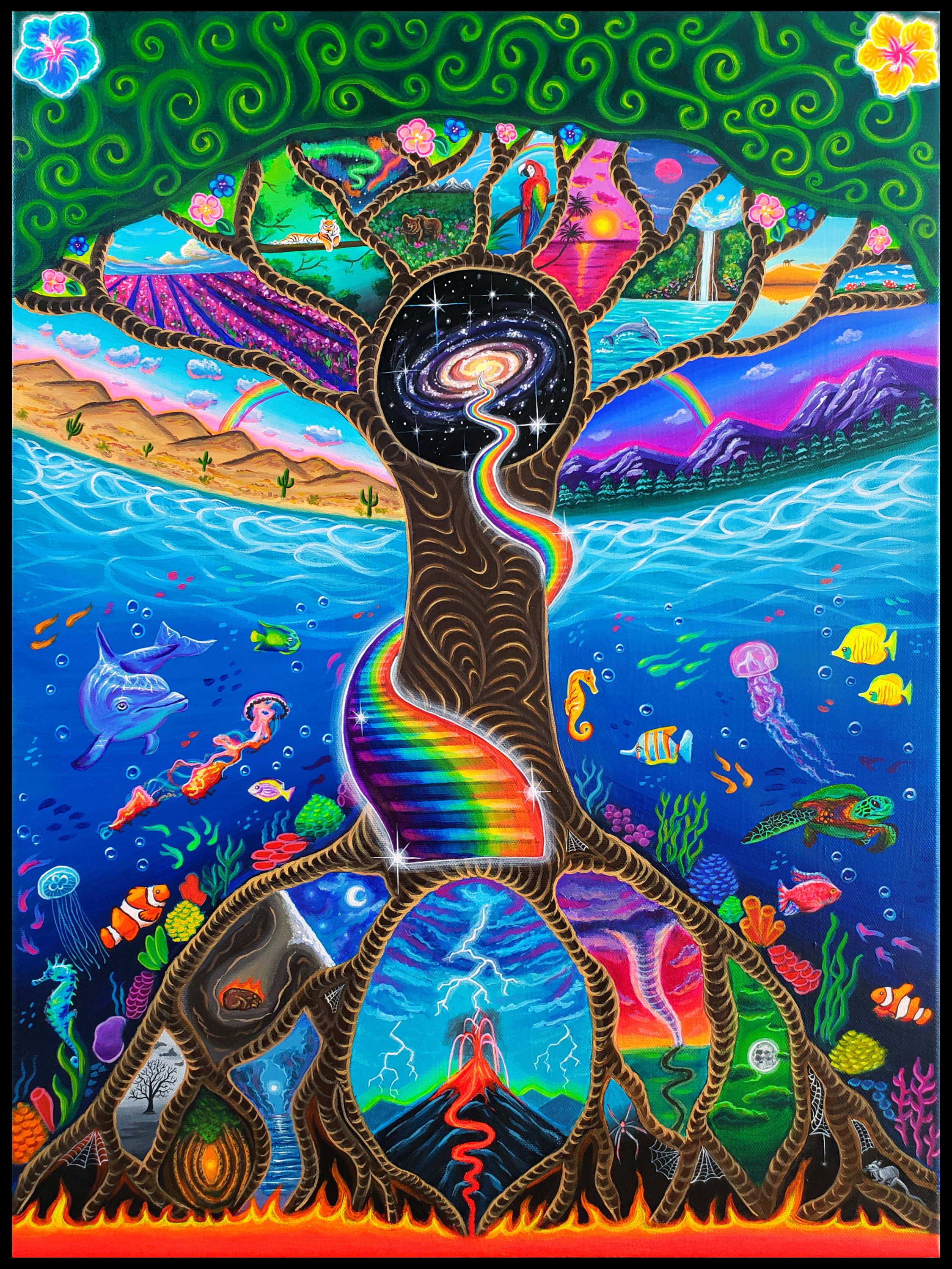 Art Print Of Psychedelic Spiritual Visionary Surreal Trippy Etsy