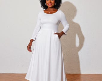 OES White Ceremonial Dress: Eastern Star Sister Apparel, Plus Sizes - Etsy