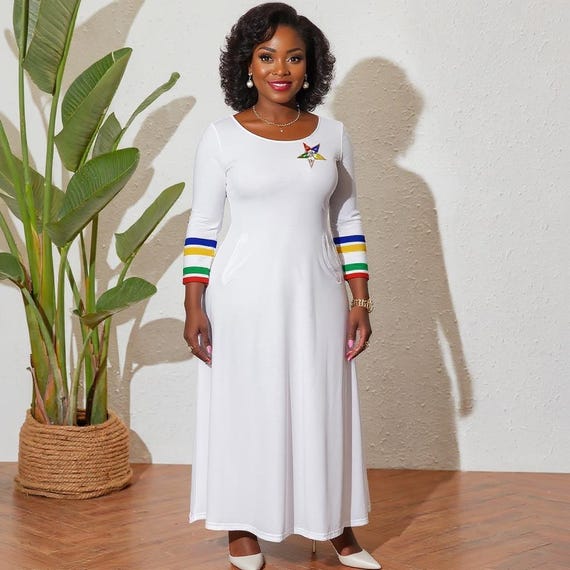 OES Apparel Chapter Dress II with Pockets: Eastern Star Sister Plus Sizes