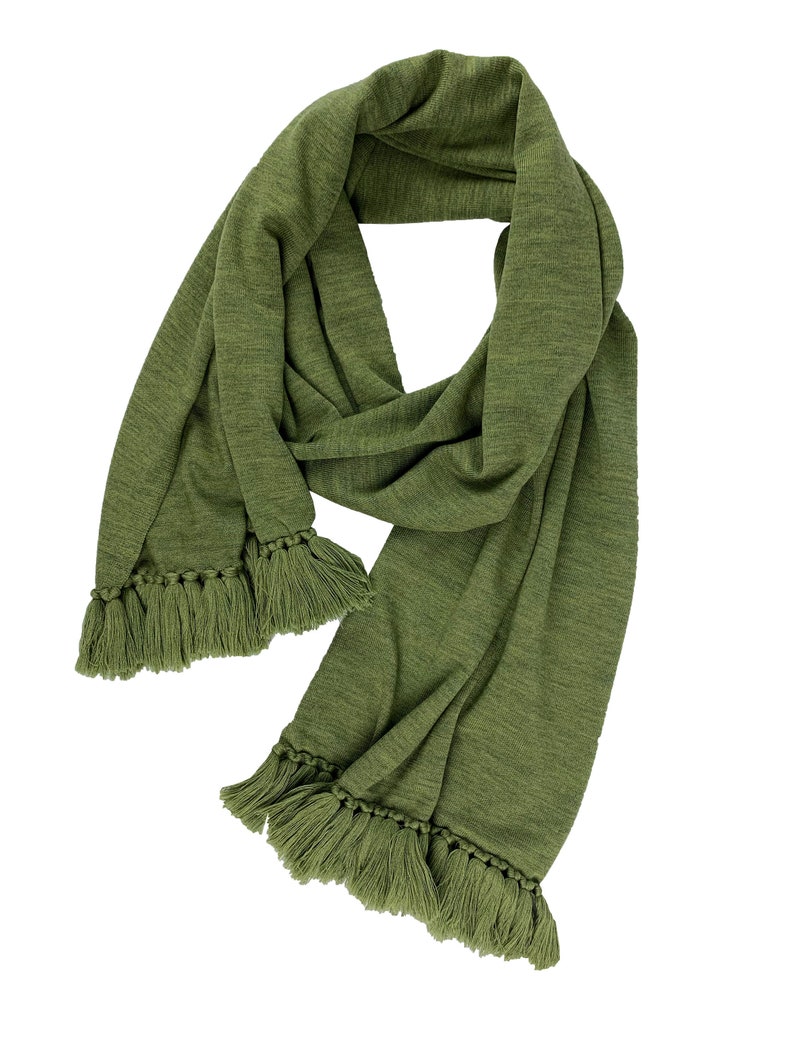 Rejina Scarf // Merino Wool Fringe Scarf image 1