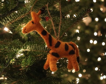 Giraffe Ornament // Felted Ornament