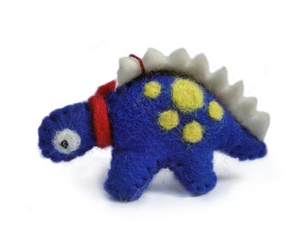 Stegosaurus Ornament // Felted Ornament