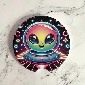 Süßer Alien Speckstein Untersetzer, Autoachterbahn, Autozubehör, Autogeschenke