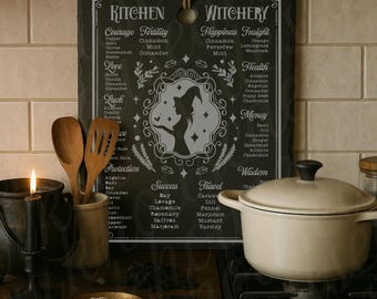 Laser Engraved Slate Kitchen Witchery Sign, Whimsical Home Decor