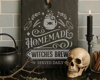 Witches Brew Laser Engraved Slate Board, Home Decor, Kitchen Decor