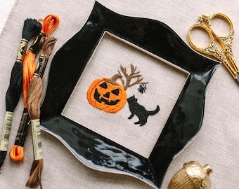 October Halloween Pumpkin Hand Embroidery Kit