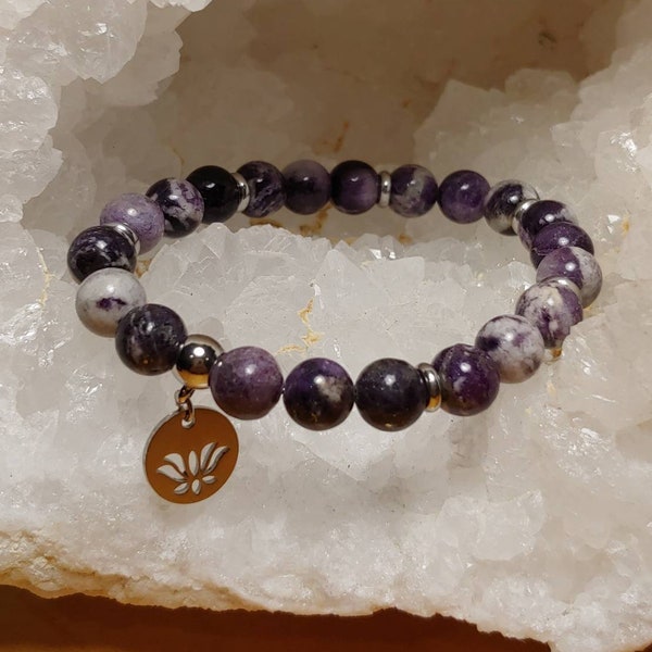 Bracelet en sugilite 8mm