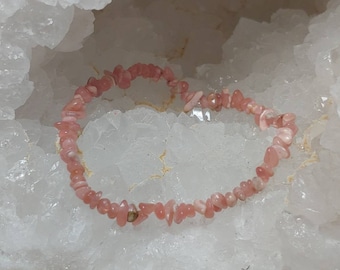 Rhodochrosite bracelet in chips