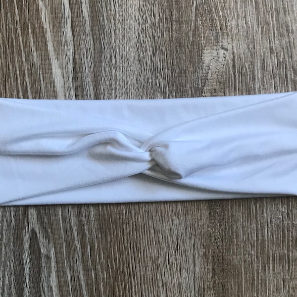 Knotted White Women’s Headband / White Headband / Comfortable White Headband for Women / Winter Headband