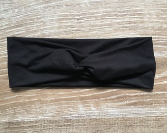 Black Knotted Women’s Headband / Black Headband / Headband for Women / Womens Hairband / Knotted Headband / Comfortable Black Headband