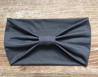 Charcoal Gray Headband - Wide, Soft Hairband