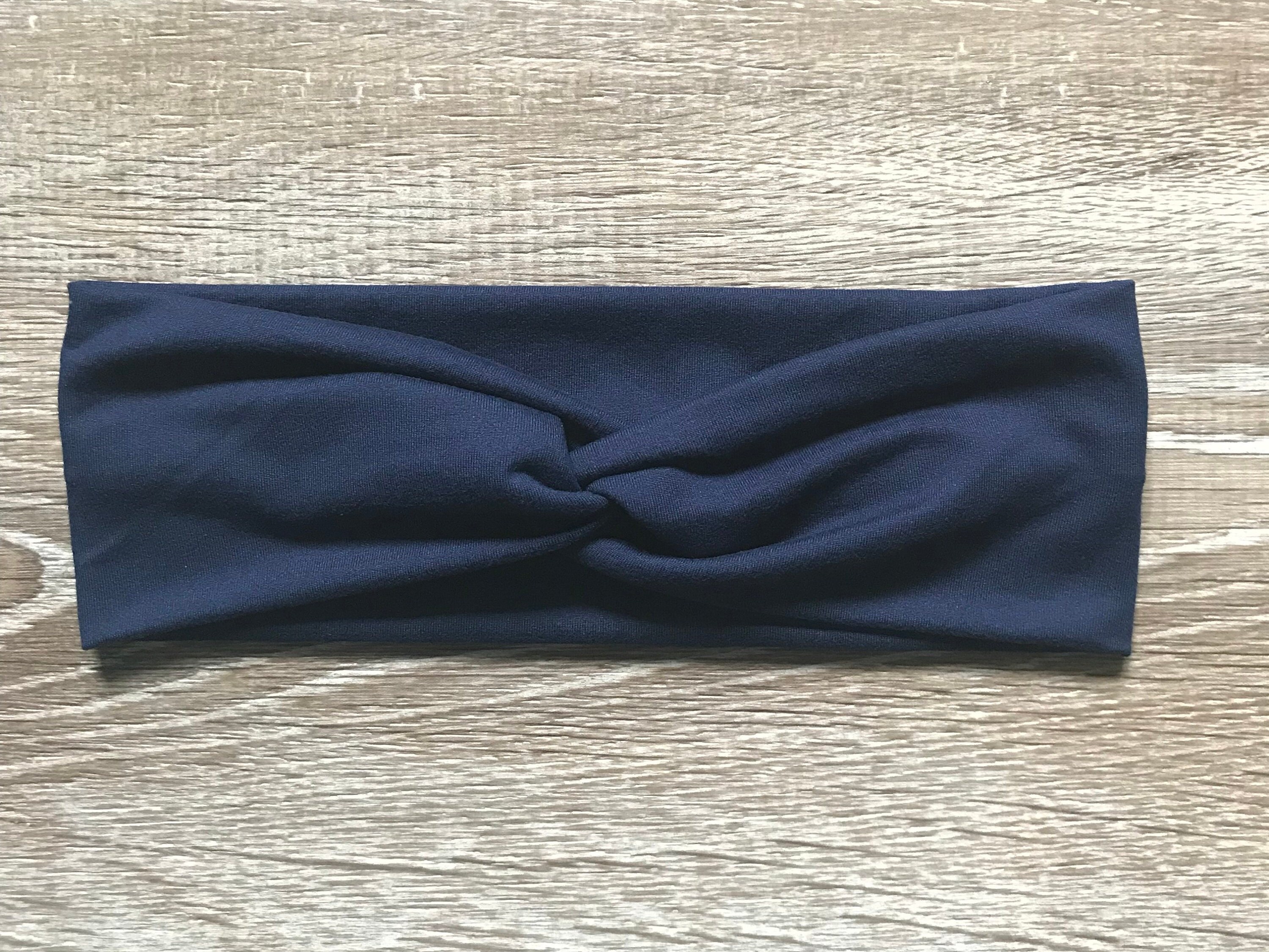 Navy Blue Knotted Women’s Headband / Blue Headband / Headband for Wom…