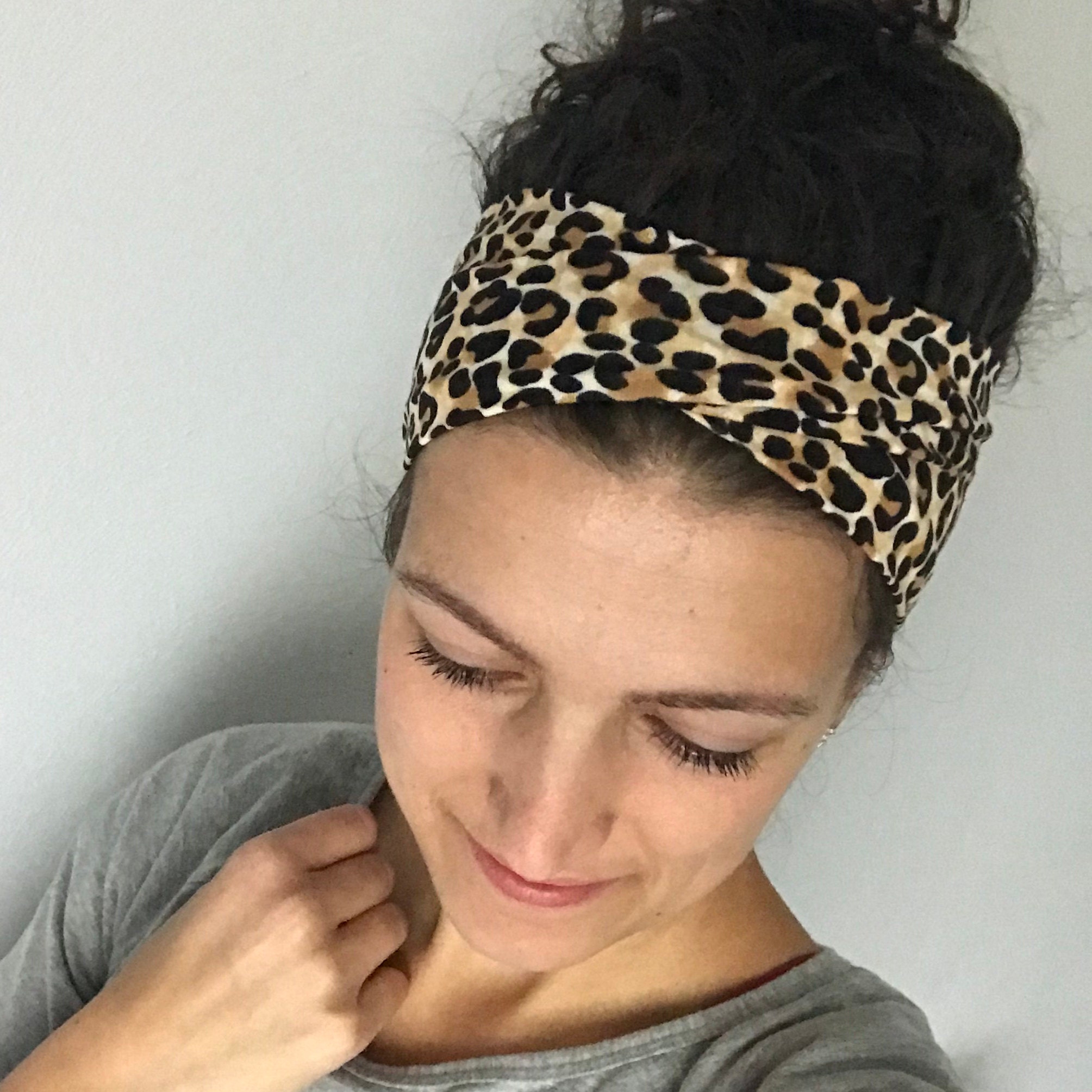 Cheetah Print Twisted Women's Headband / Cheetah Headband