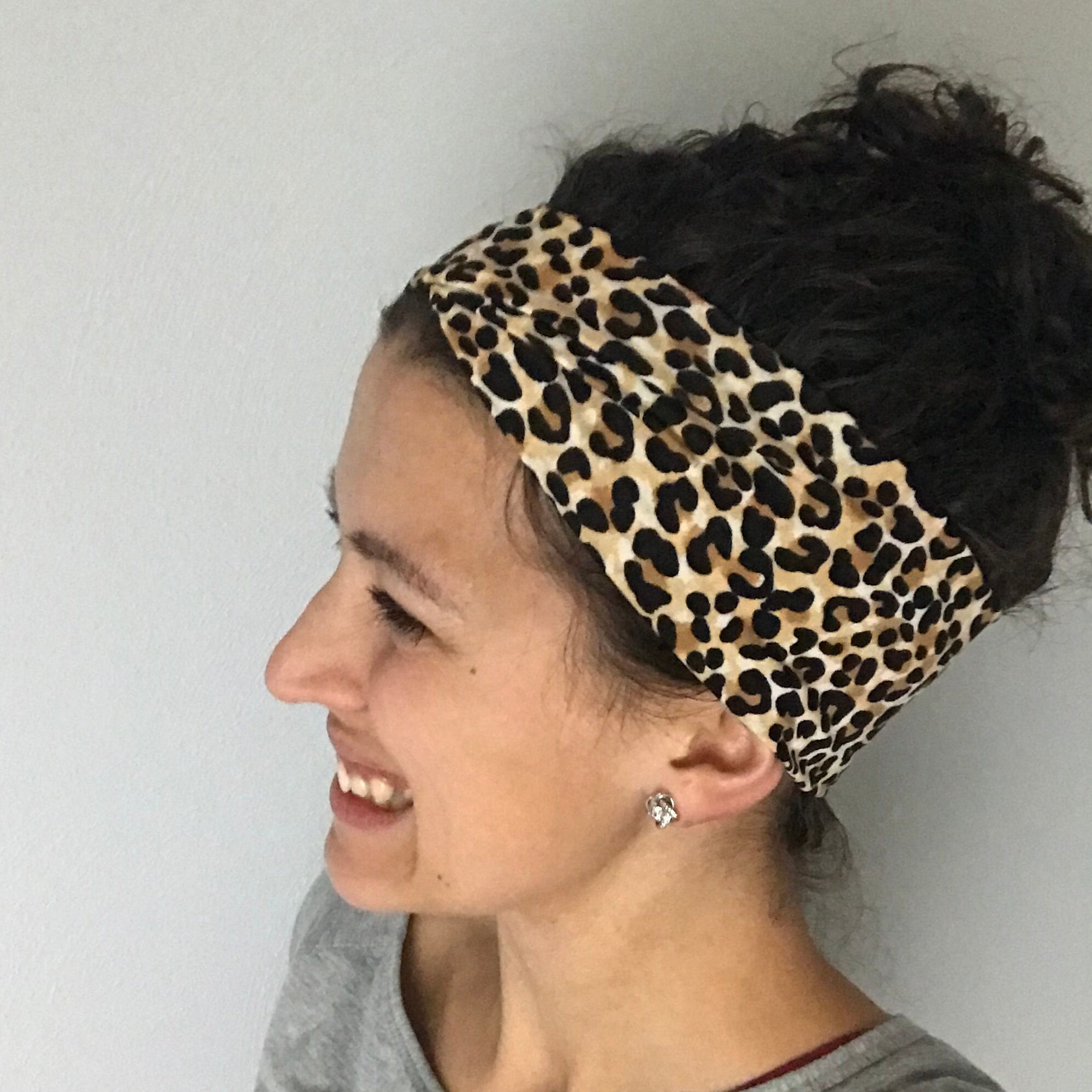 Cheetah Print Twisted Women's Headband / Cheetah Headband | Etsy