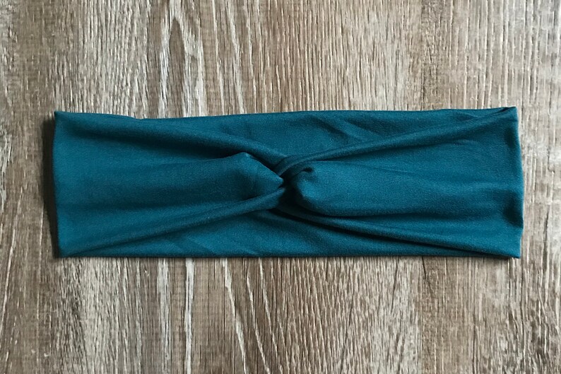 Deep Teal Knotted Womens Fashion Headband / Teal Headband / Etsy