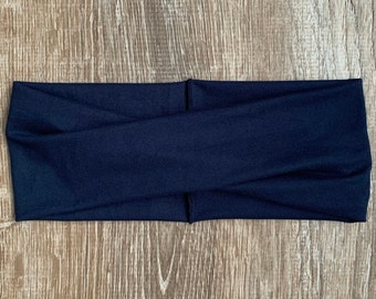 Navy Blue Twisted Women’s Headband / Blue Headband / Headband for Women / Womens Hairband / Twist Headband / Comfortable Blue Headband