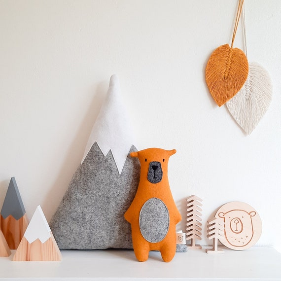 Barnaby Bear Felt Soft Toy Scandi Children's Toy Etsy