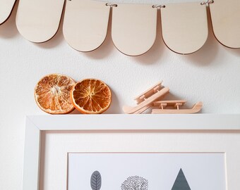 Wooden Scallop Bunting, Make Your Own Scallop Bunting