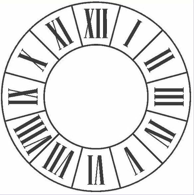 Clock Face 3 Dxf Svg Download Only Etsy