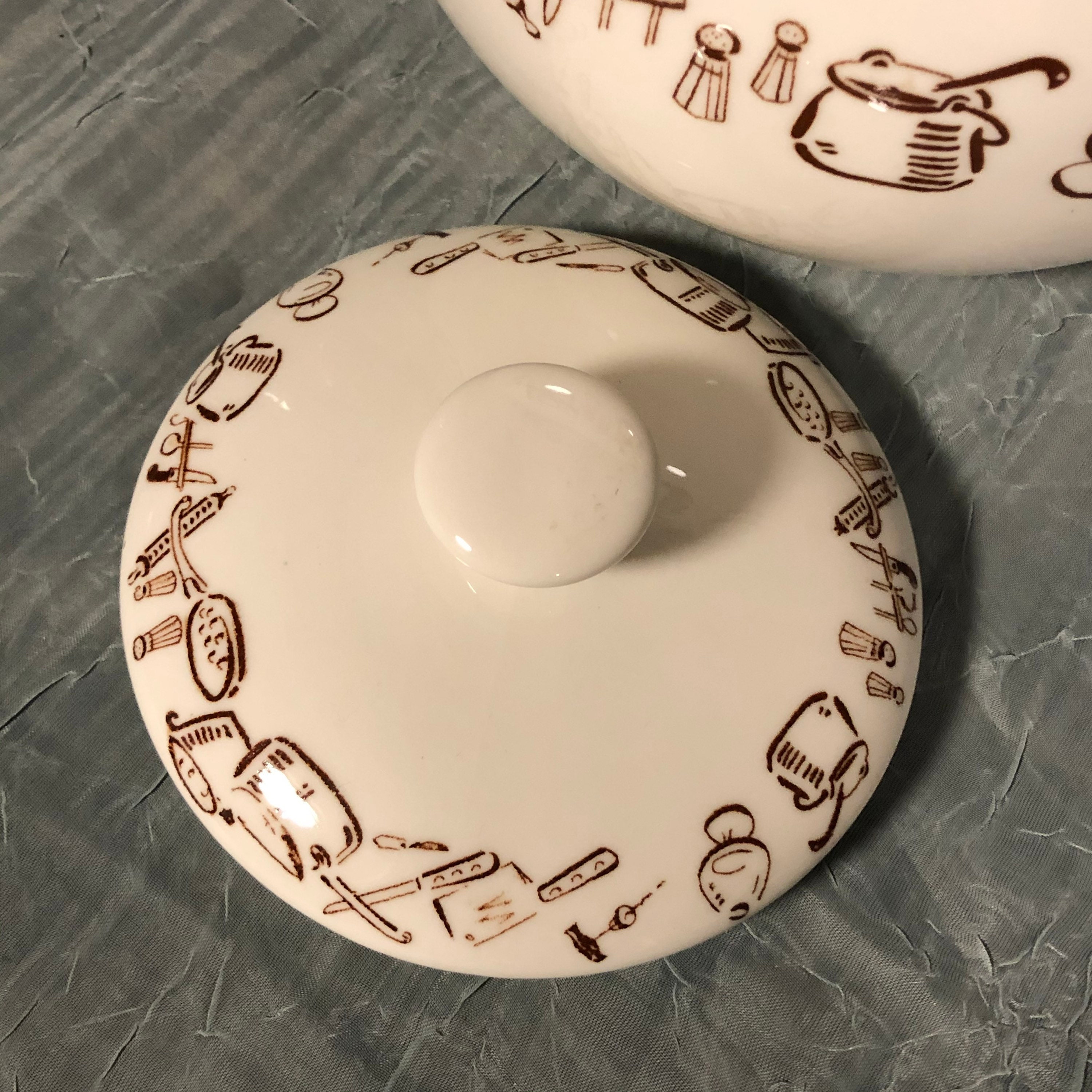 Vintage Terrace Ceramics Cookie Jar With Wire Bail Etsy