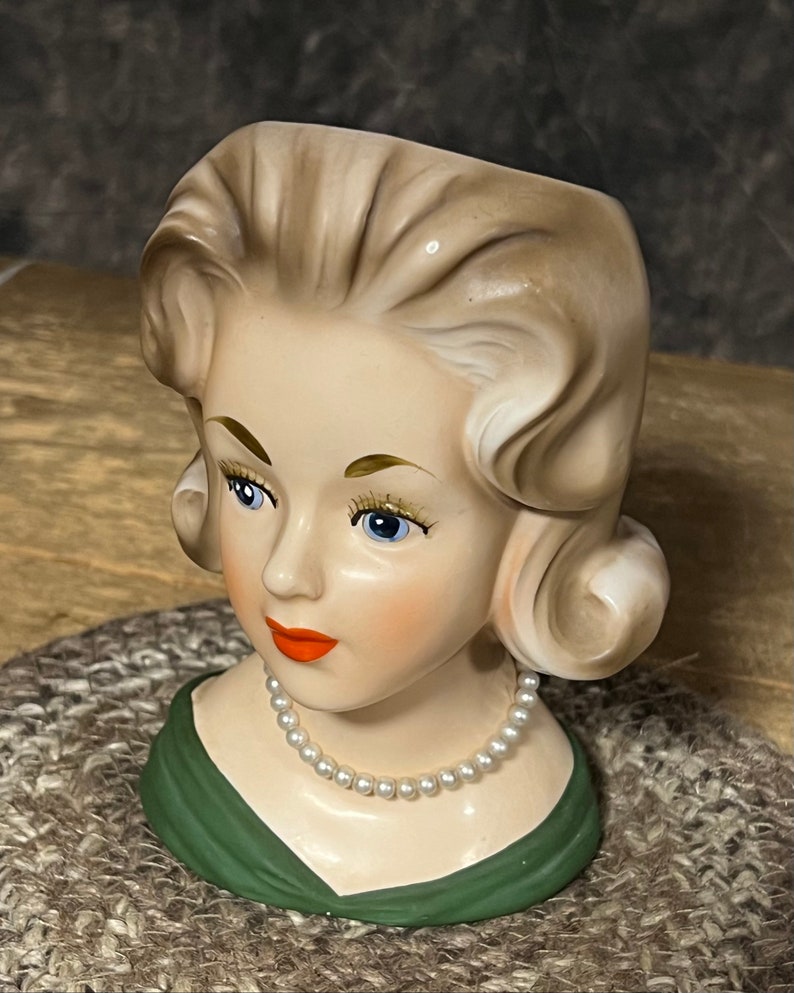 Relpo Lady Head Vase Vintage Relpo K1634 Head Vase Relpo Etsy