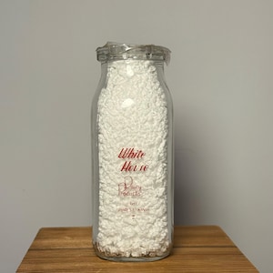 Vintage White House Dairy Products Half Pint Milk Bottle, Square White House Dairy Milk Bottle, Vintage Dairy Farm Bottle