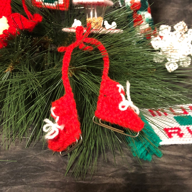 Vintage Handmade Needlepoint Christmas Ornaments/set of 10 Etsy