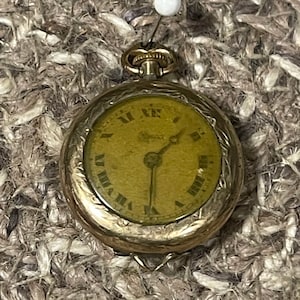 Antique Elgin Ramona Double Stock Gold Pocket Watch, 1920s Wrist, Pendant or Pocket Watch