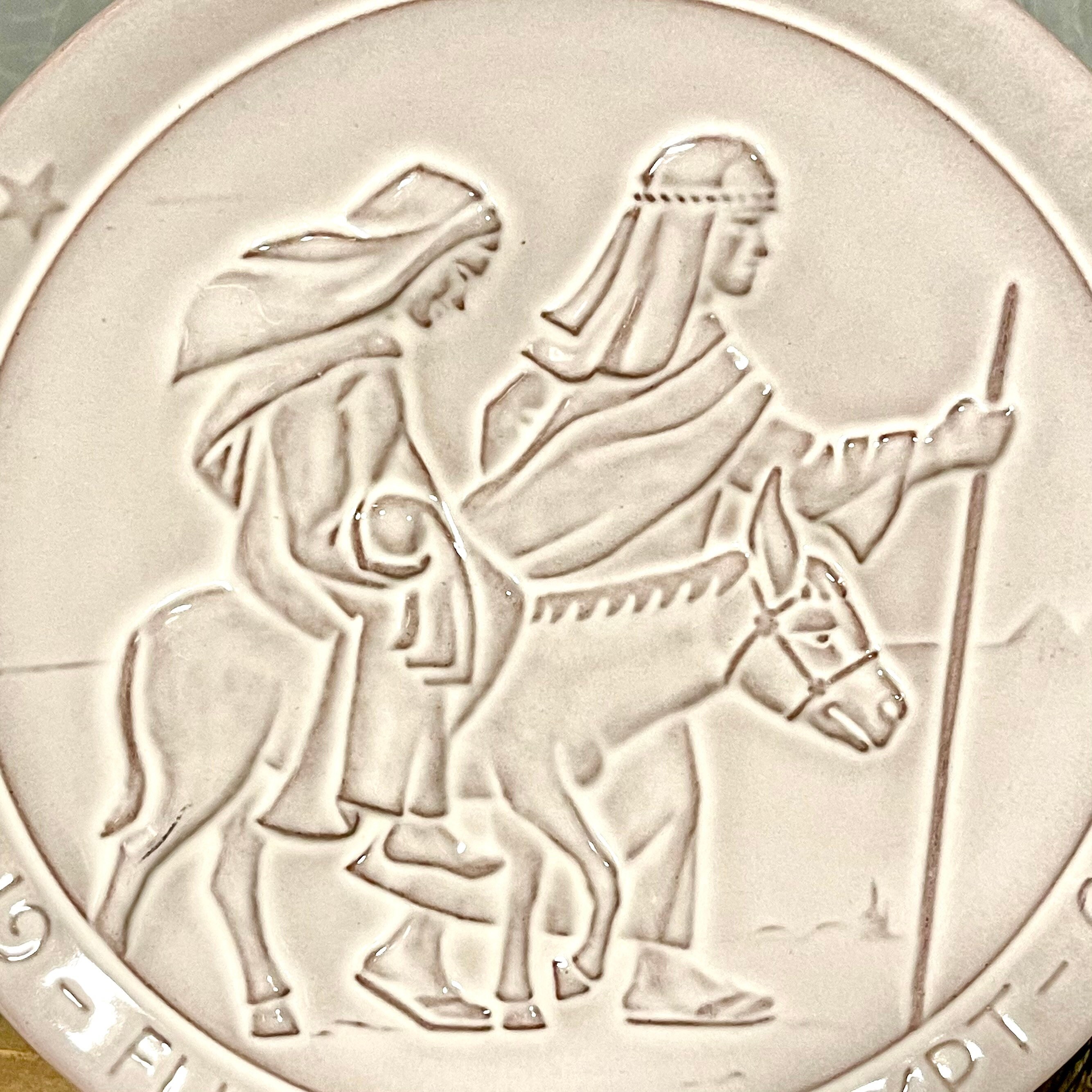 1968 Frankoma Christmas Plate, Flight Into Egypt, JOLW Frank