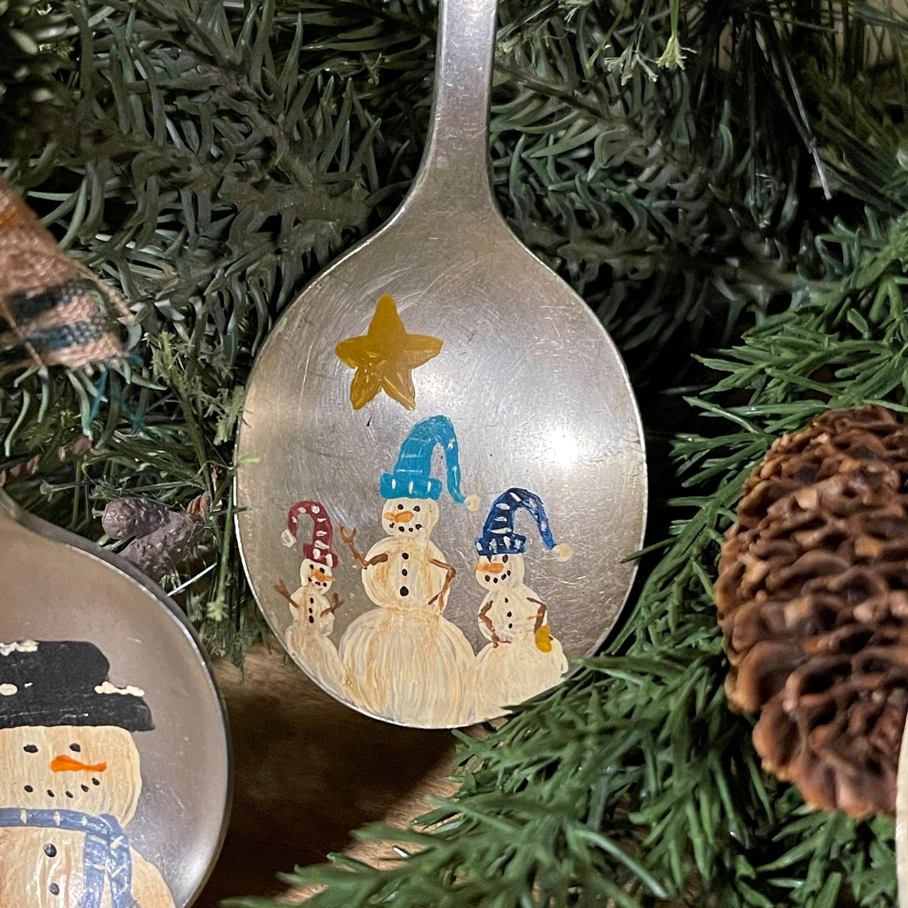 4 Christmas Measuring Spoons Glass Ornament by Place & Time