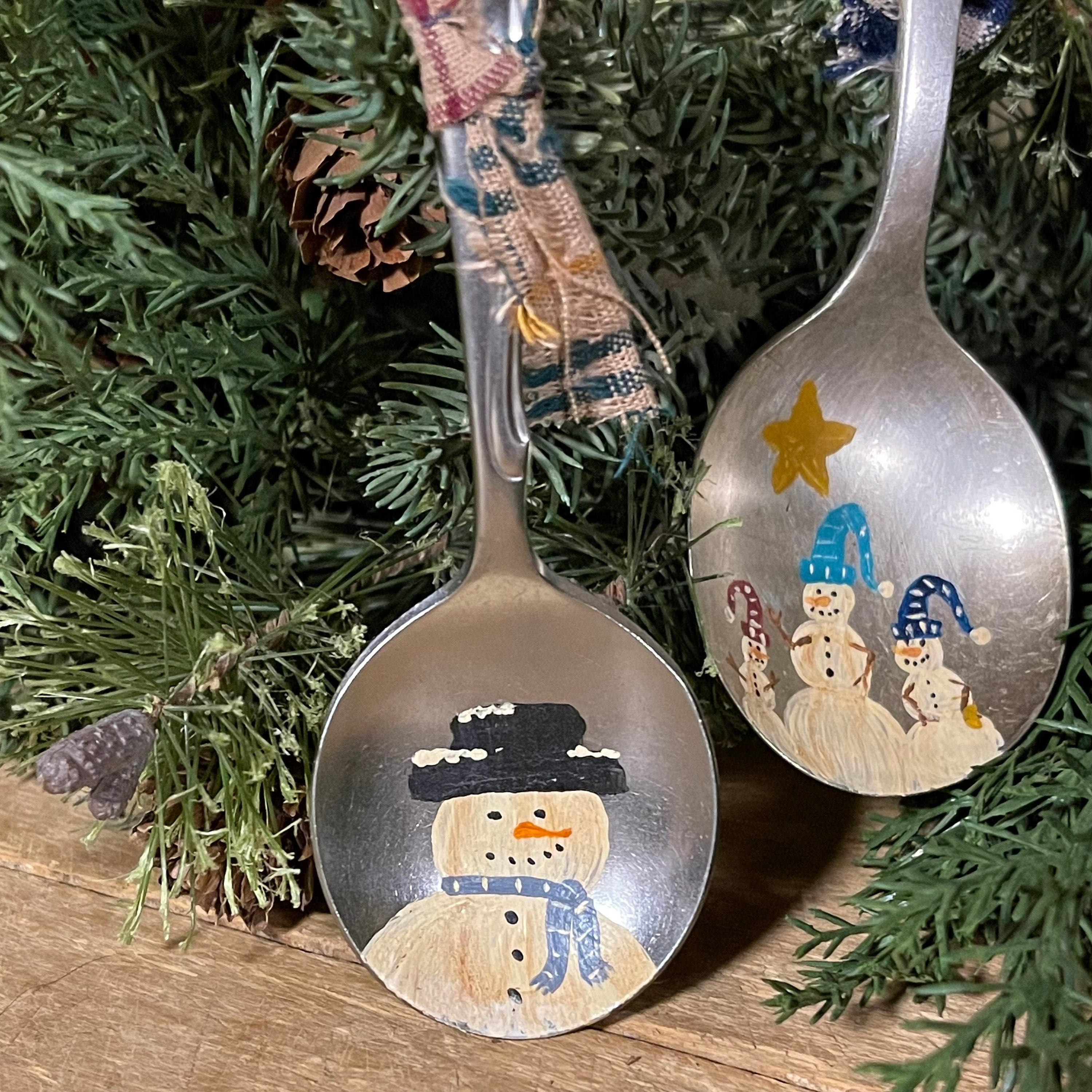 4 Christmas Measuring Spoons Glass Ornament by Place & Time