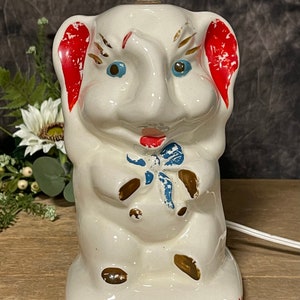 Vintage Elephant Lamp, Circus Elephant Lamp, Nursery Lamp