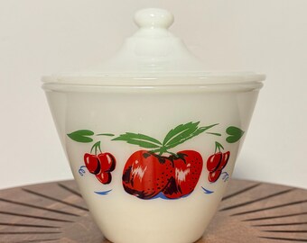 Vintage Fireking Grease Jar Apple Cherries 50' - Etsy
