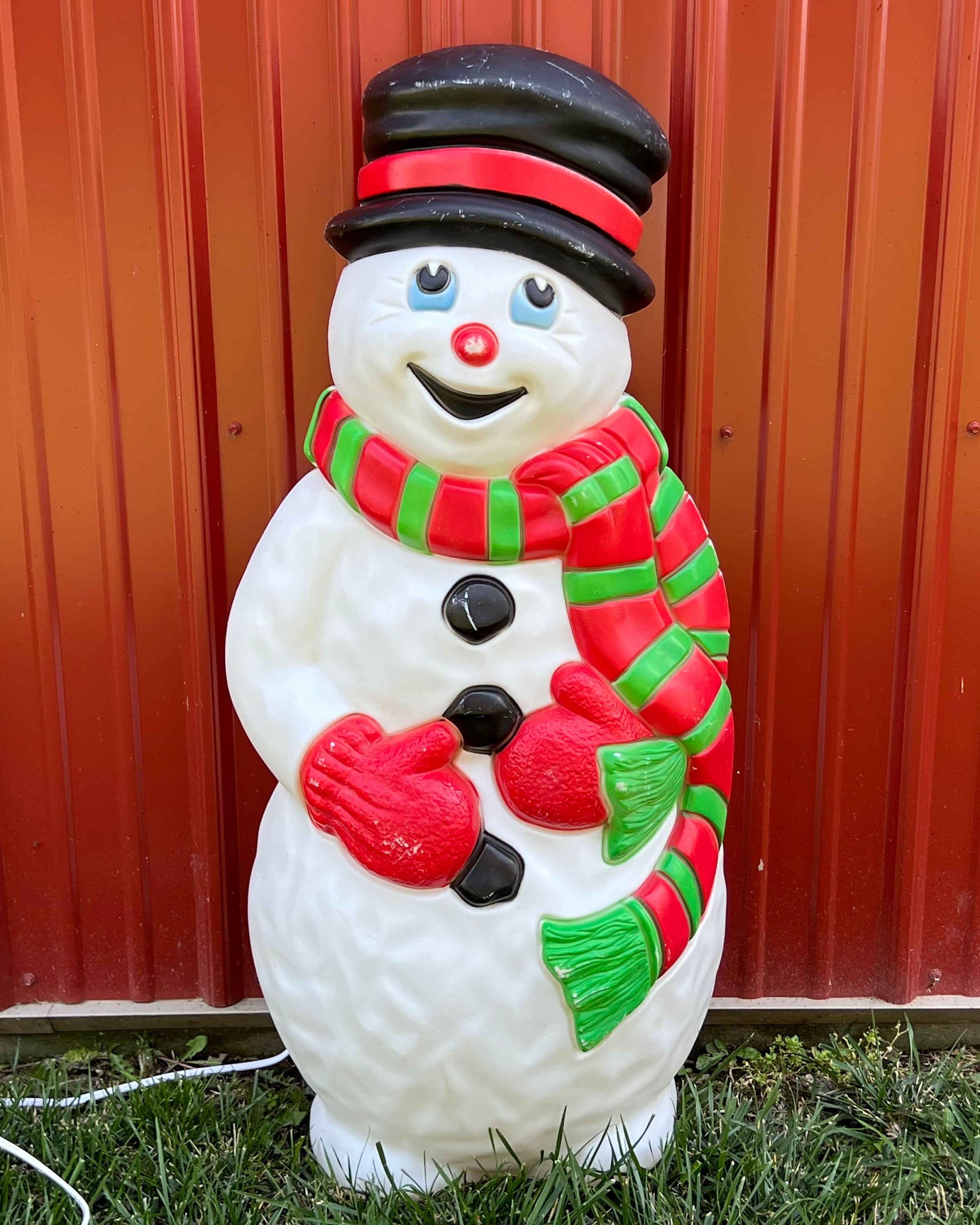 Oh’s co HOLIDAY PAINT MOLD MAN ブラッシュドール Vintage Blow Mold Snowman, Christmas Light up Outdoor Yard Decor