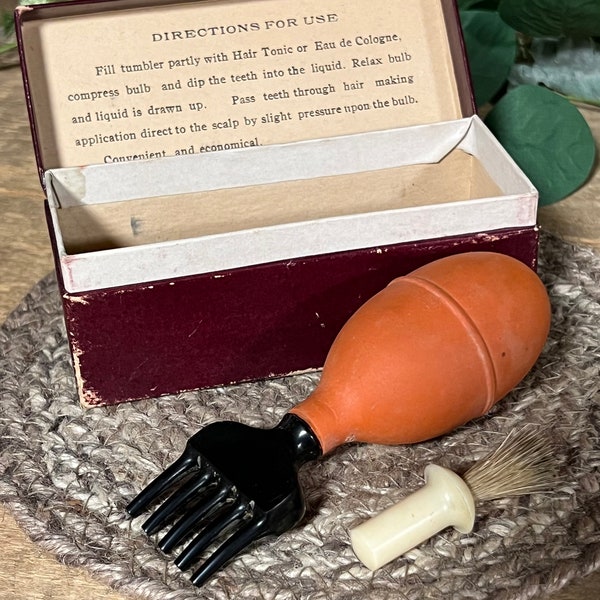 Vintage Protector Hair Tonic Comb, 1940s Hair Kit Applicator Kit