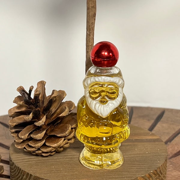 Vintage Glass Avon Santa Claus Perfume Bottle, Vintage Christmas Decor, Vintage Avon Christmas Decor