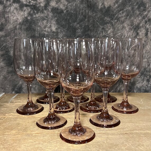Rose Shaped Wine Glasses, Pink Goblet Wine Glasses