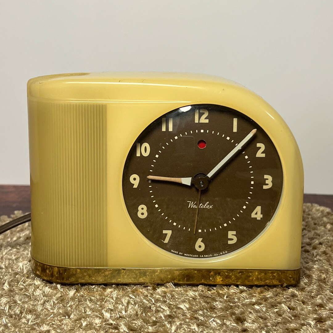 Vintage Westlox Moonbeam Alarm Clock Streamline Design Etsy
