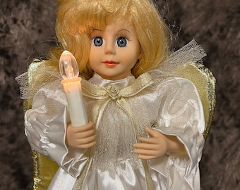 Vintage Musical Animated and Illuminated Angel, Telco Original