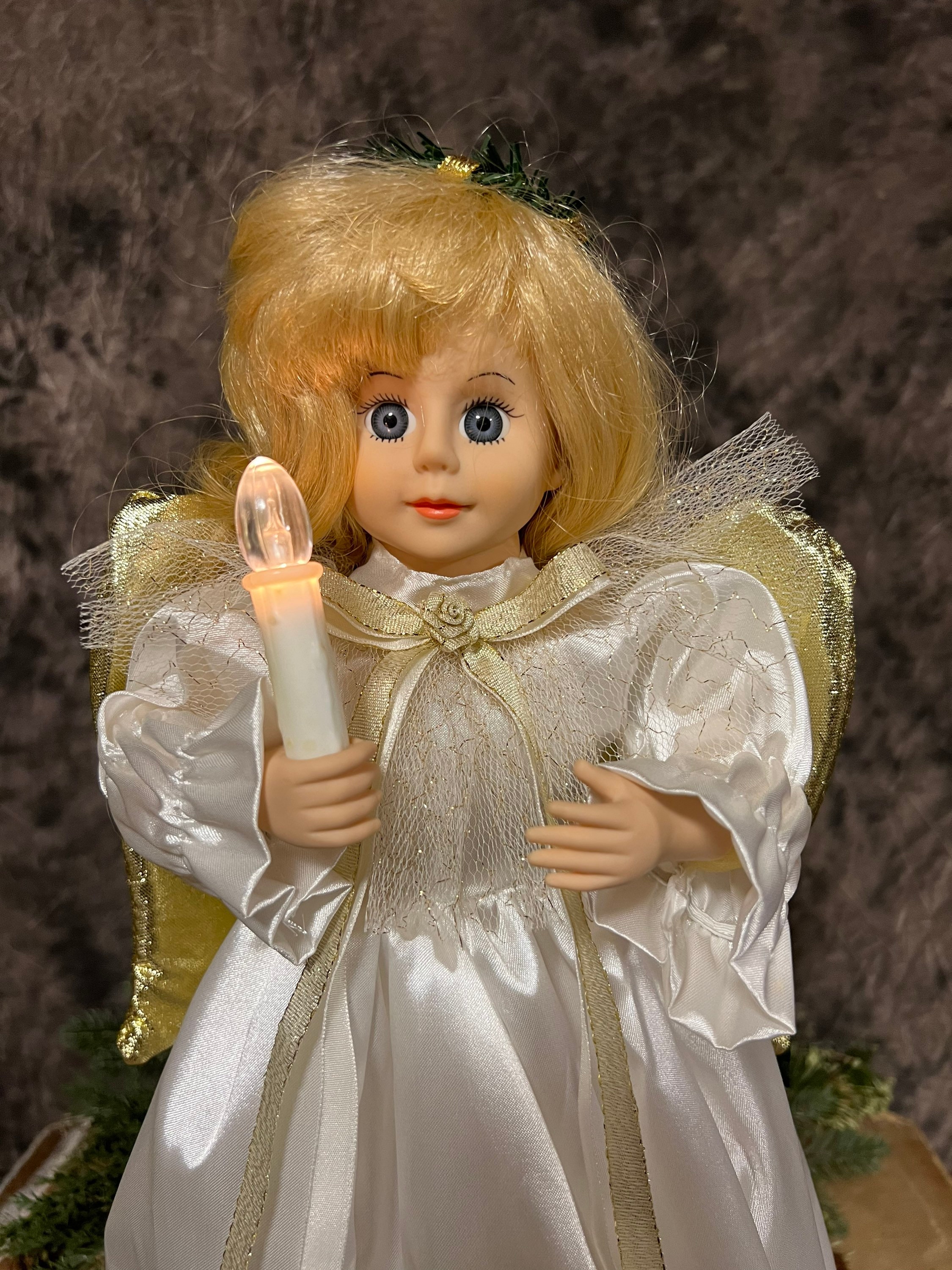 Vintage Musical Animated and Illuminated Angel, Telco Original