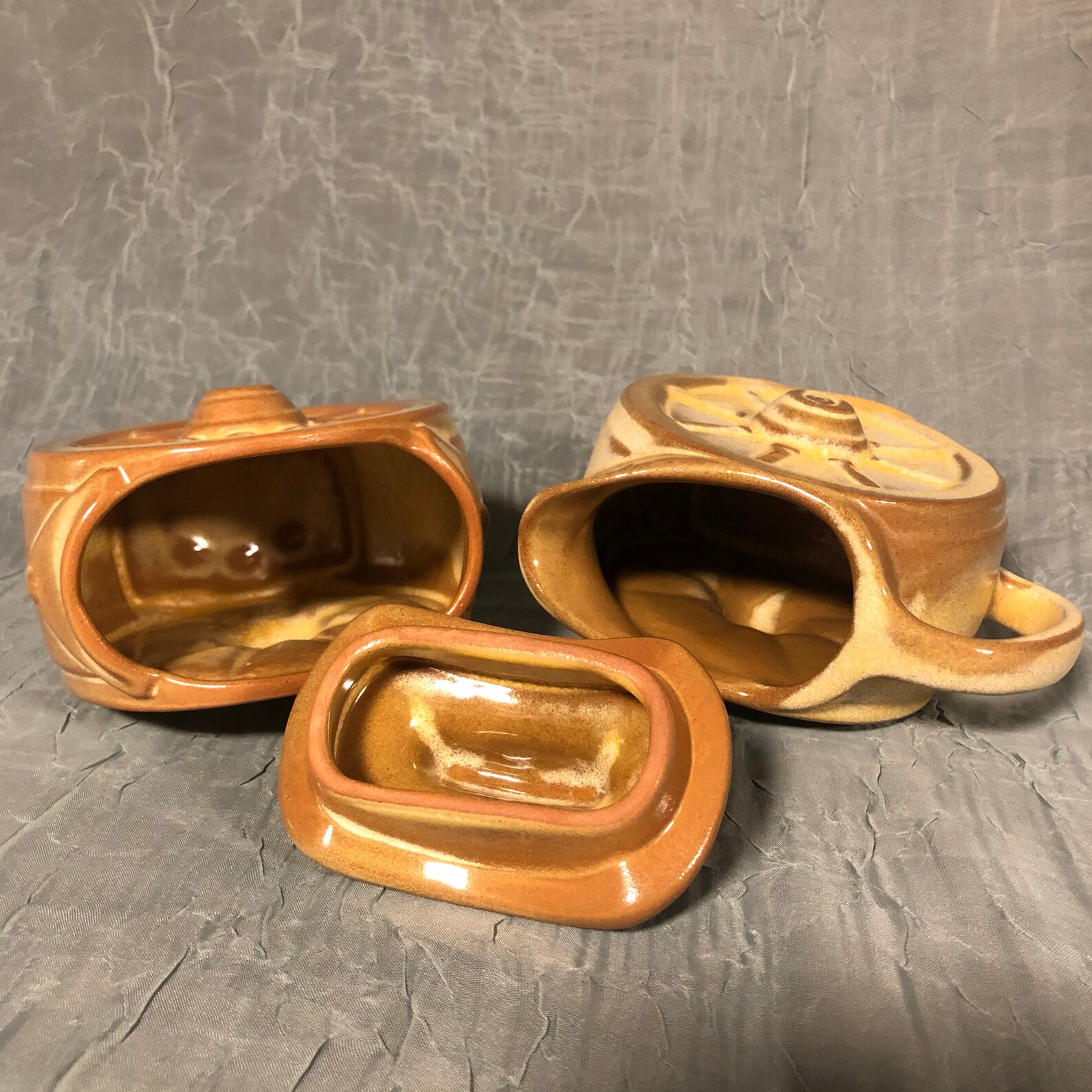 Vintage Frankoma Wagon Wheel Sugar and Creamer Set Etsy