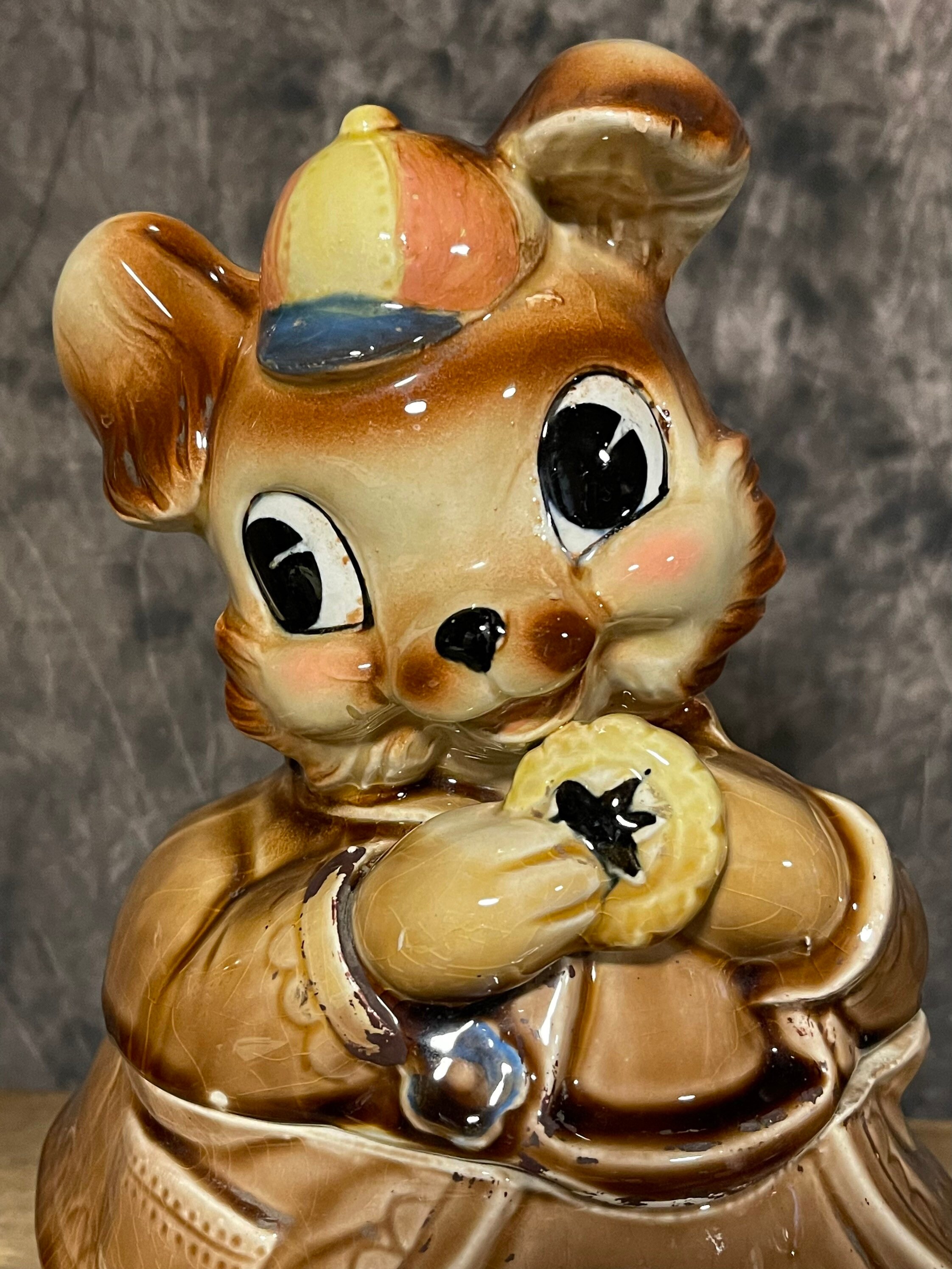 Vintage Bunny Rabbit Cookie Jar, Japan Royal Sealy Rabbit Cookie