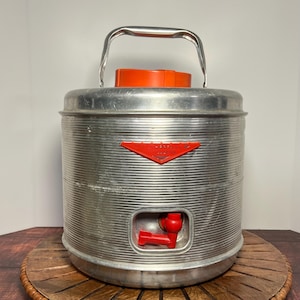 Vintage Poloron 2 Gallon Featherlite Jug Thermos, Aluminum Thermos, Vintage Water Jug
