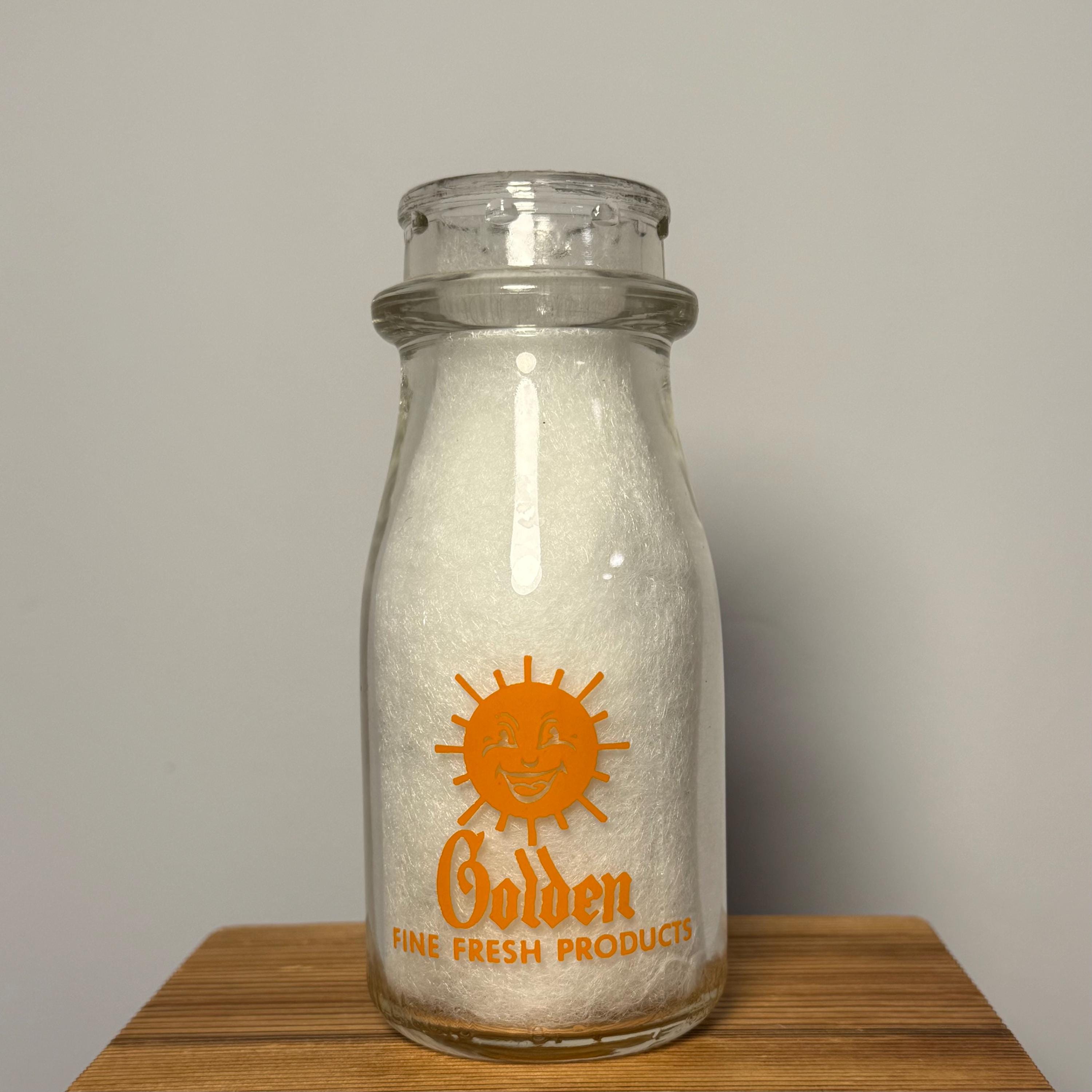 Cream Top Vintage Half Pint Milk Bottle - Etsy