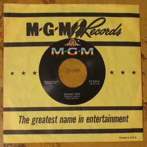 CONWAY TWITTY - Danny Boy / Halfway To Heaven, 7&quot; Vinyl 45 RPM Record 1959