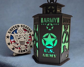 Personalized Army Forge Lantern (Licensed)