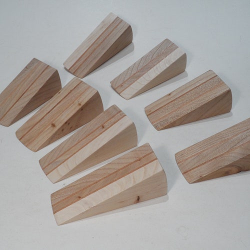 Elm & Mahogany Laminated Wood Door Stop Wedge Etsy