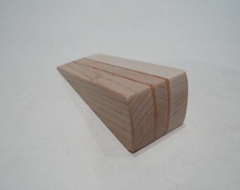 Elm Mahogany Laminated Wood Door Stop Wedge UK