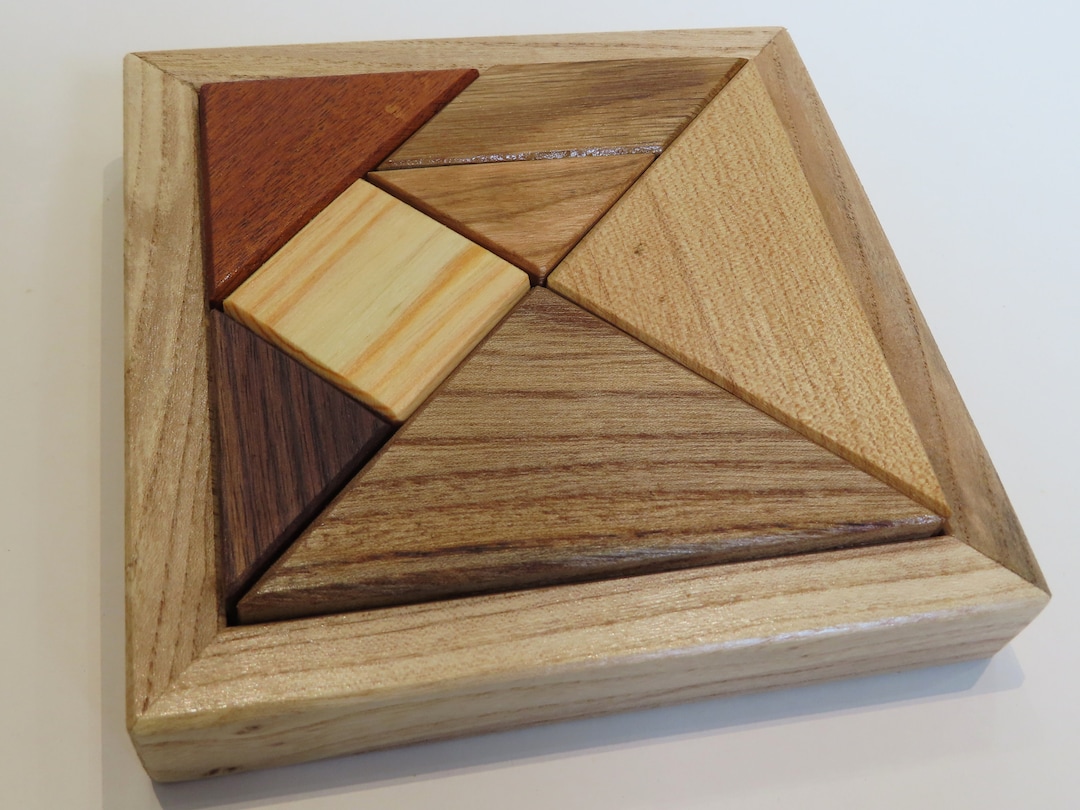 Tangram 7 Piece Classic Wooden Block Puzzle - Etsy